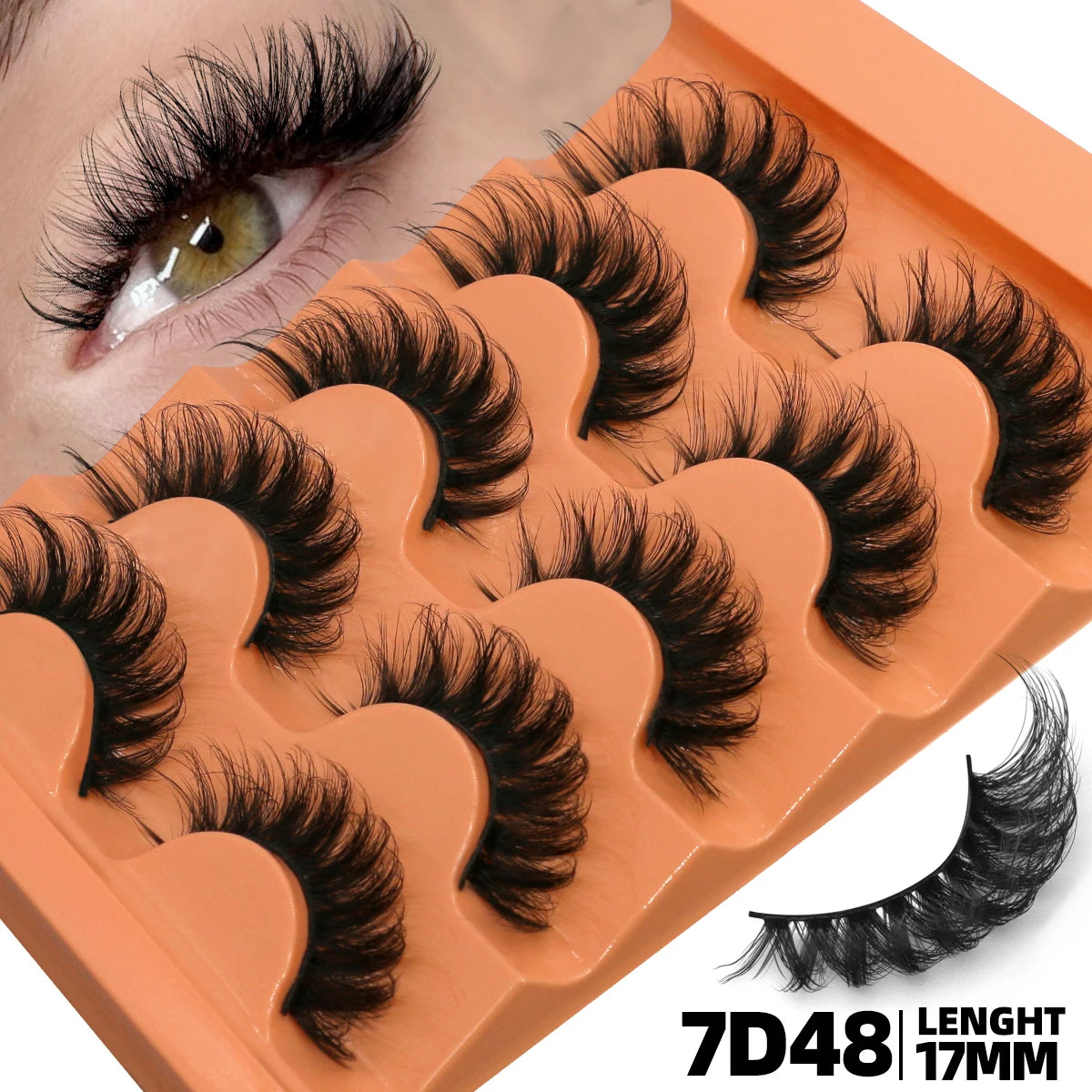 Assorted D Curl 8D Mink False Lashes