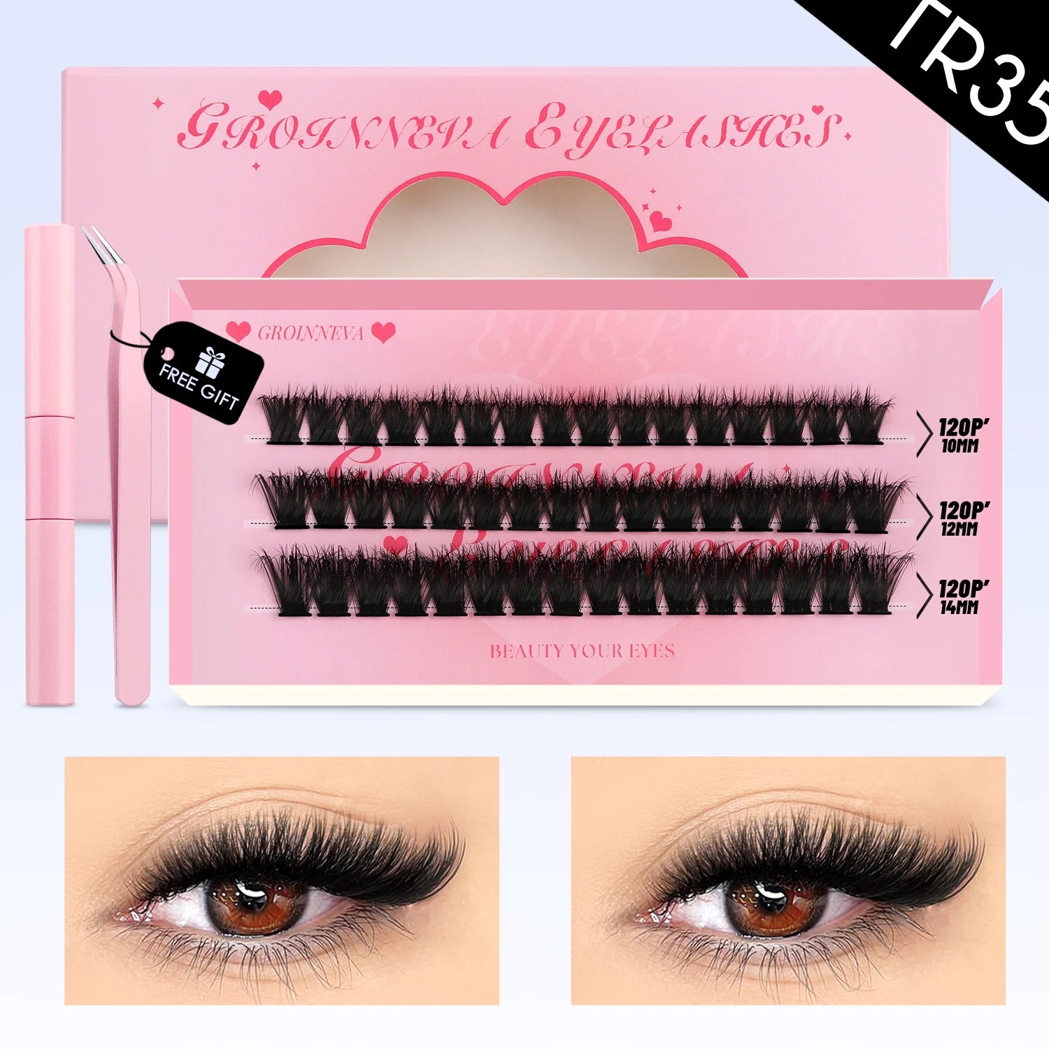 DIY Lash Clusters Kit with Lash Bond and Seal