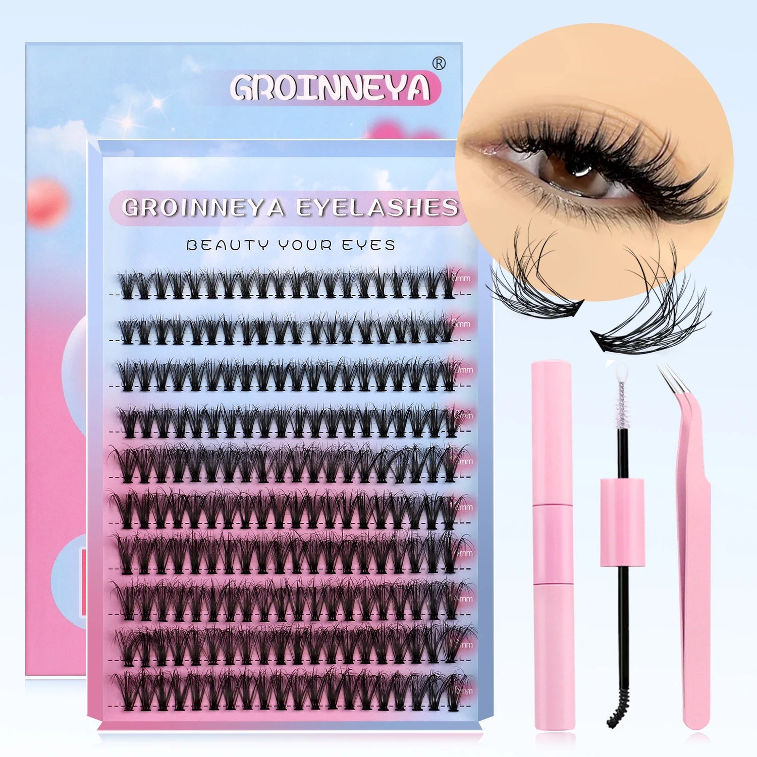 DIY Lash Clusters Kit with Lash Bond and Seal