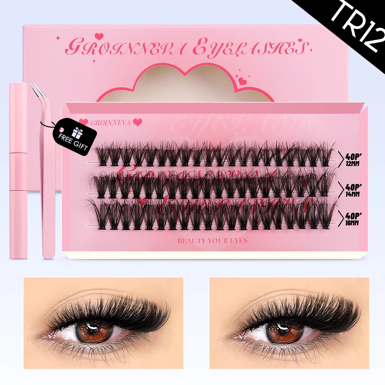 DIY Lash Clusters Kit with Lash Bond and Seal