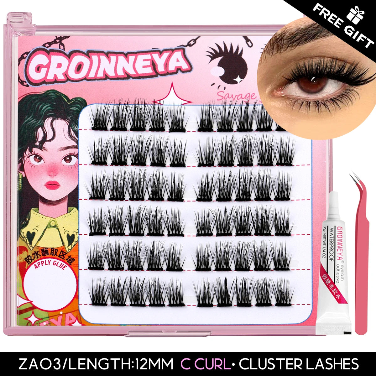 C Curl Assorted Lash Clusters Kit