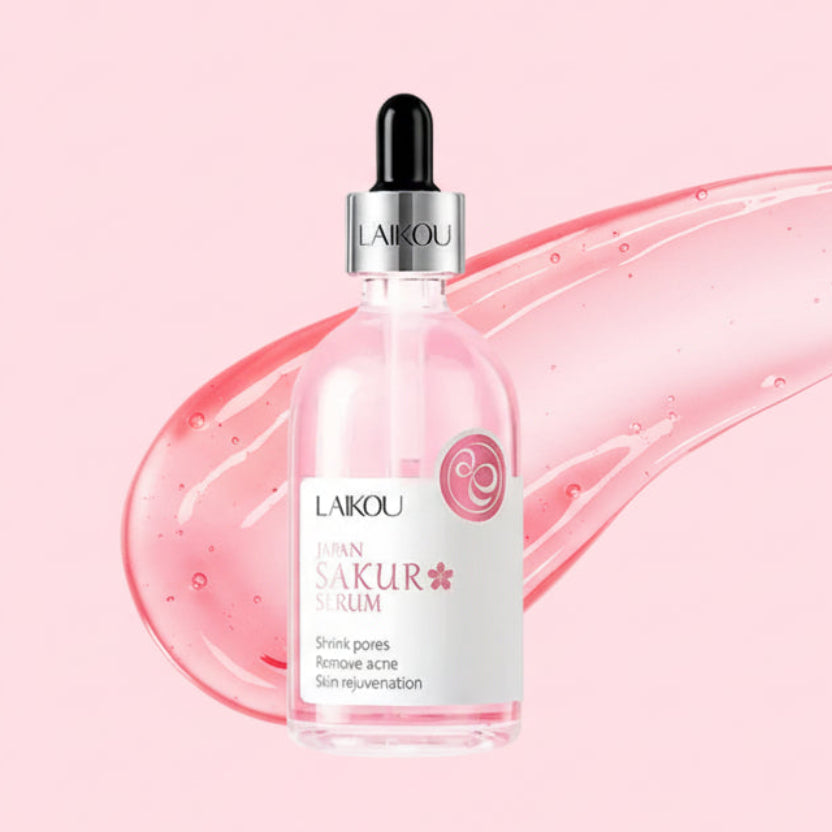LAIKOU serum bottle and packaging with dimensions on a white background