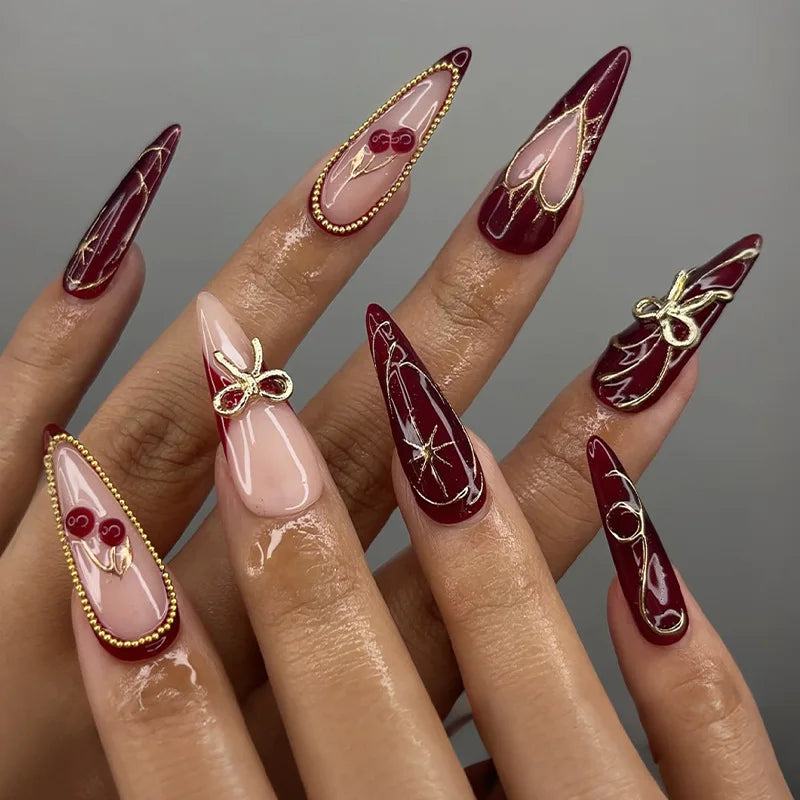 24PCS Stiletto Press on Nails