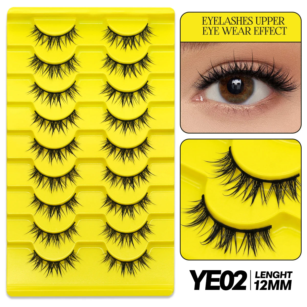 9/10 Pairs Assorted Mink False Lashes