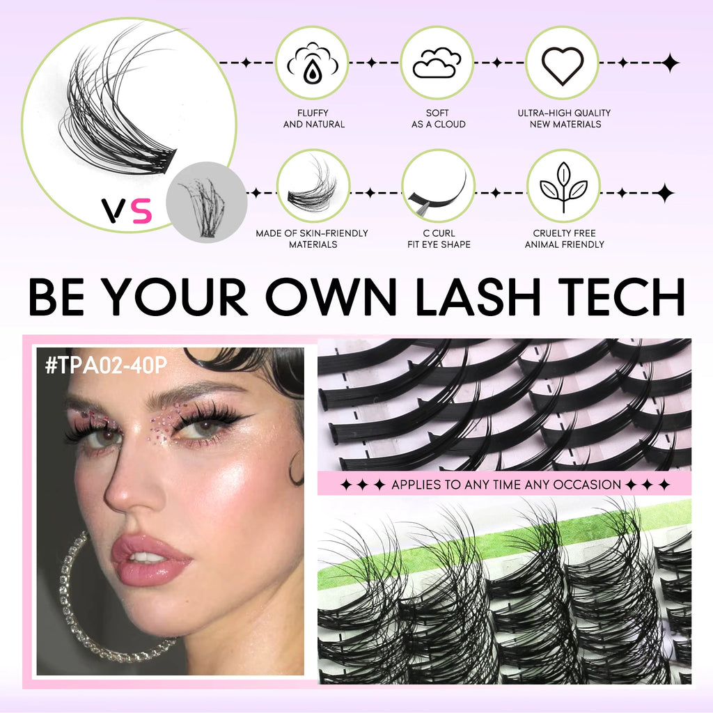 Layered DIY Full Kit Lash Clusters