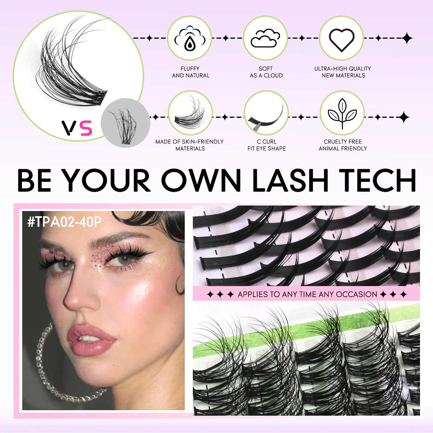 Layered DIY Full Kit Lash Clusters