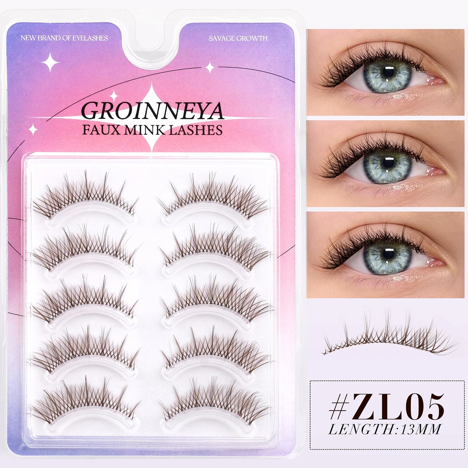 Assorted Brown False Mink Lashes