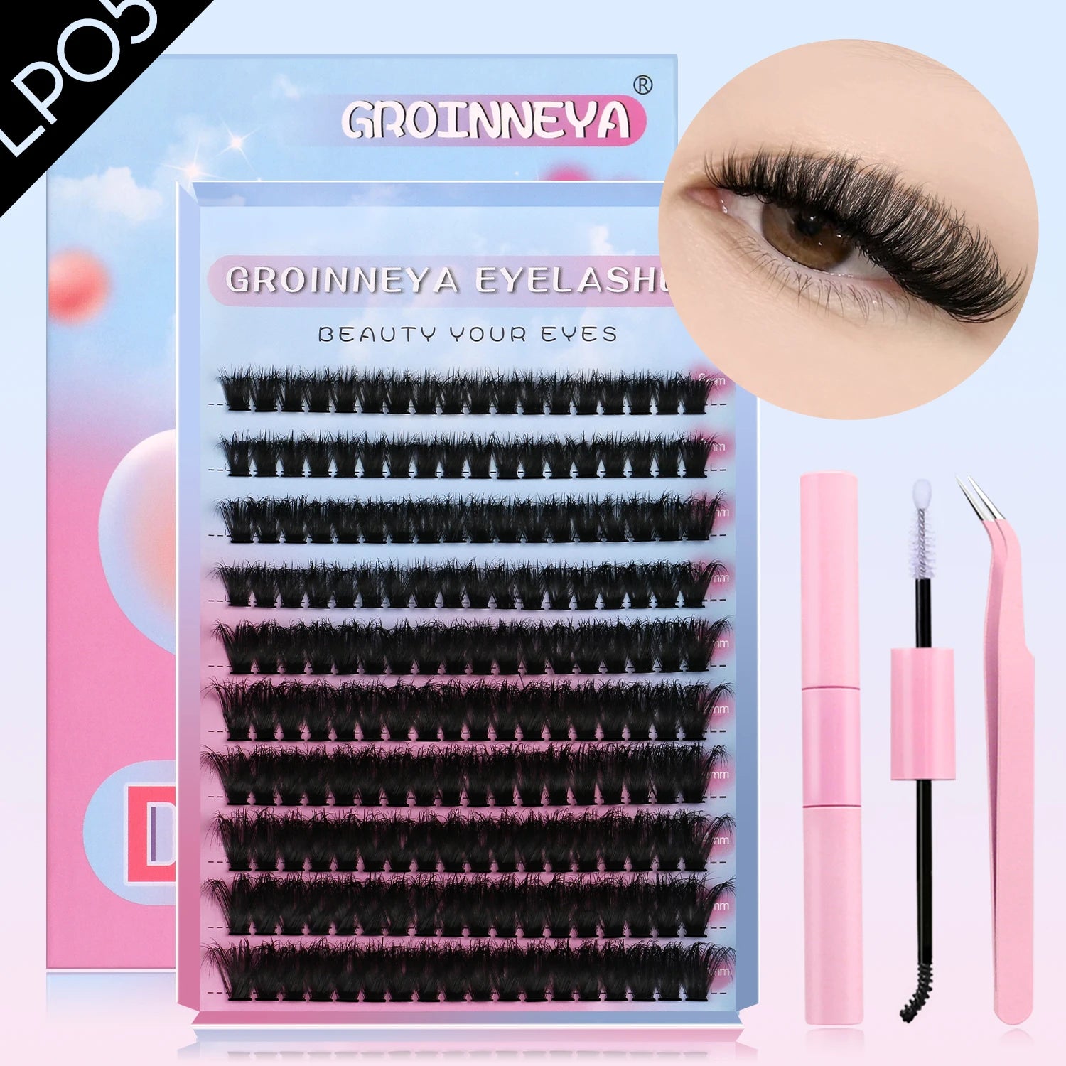 DIY Lash Clusters Kit with Lash Bond and Seal