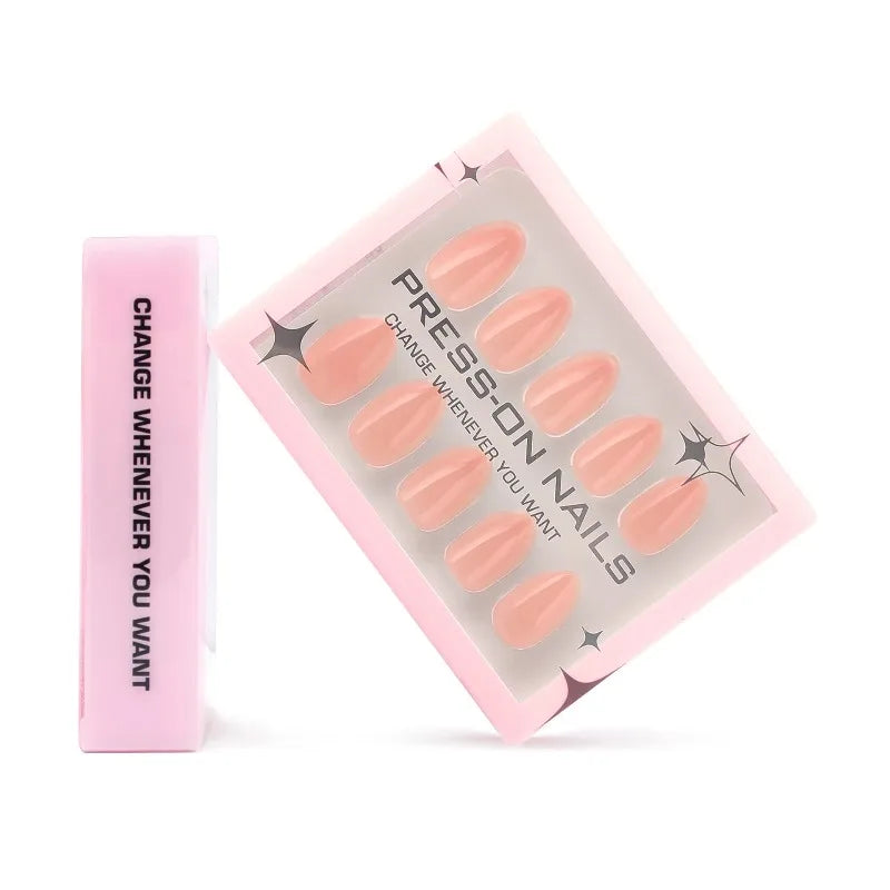 30PCS Solid Color Short Press On Nails