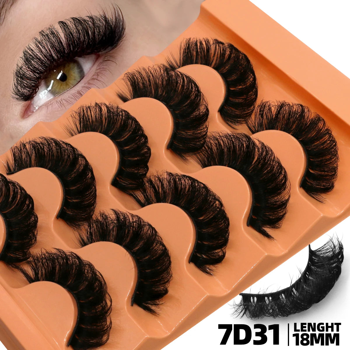 Assorted D Curl 8D Mink False Lashes
