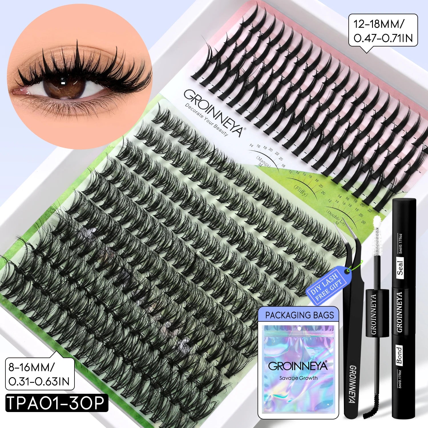 Layered DIY Full Kit Lash Clusters
