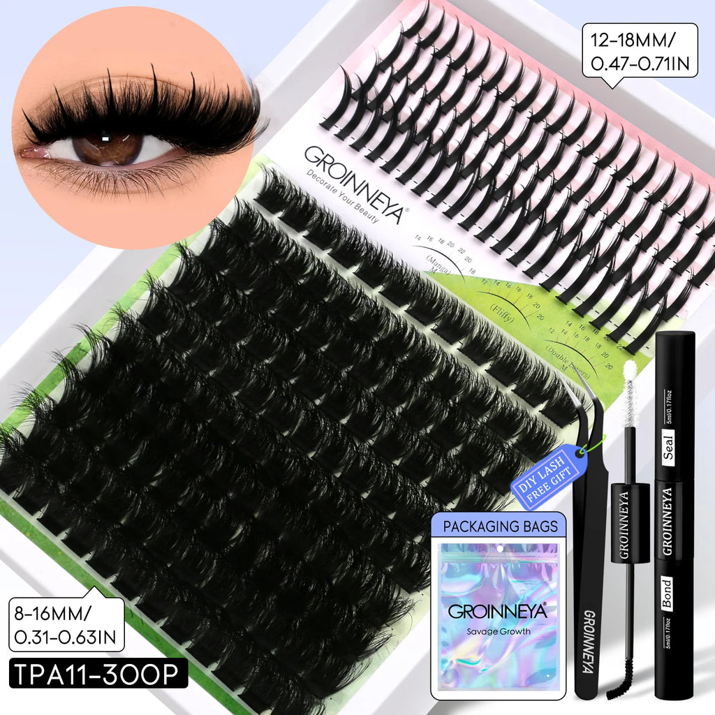 Layered DIY Full Kit Lash Clusters