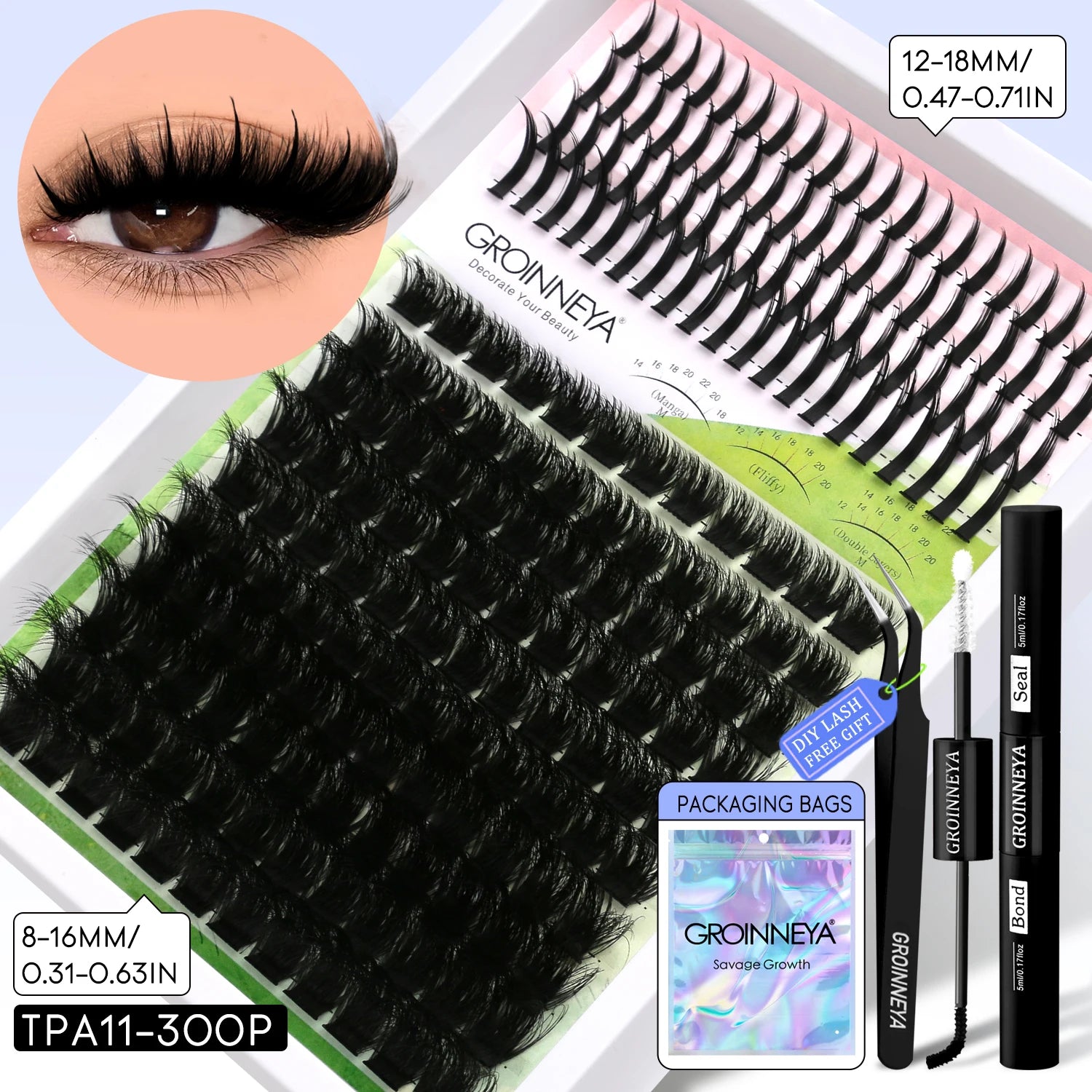 Layered DIY Full Kit Lash Clusters