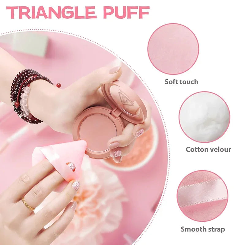 Dual-Sided Pink Powder Puff 5-Pack