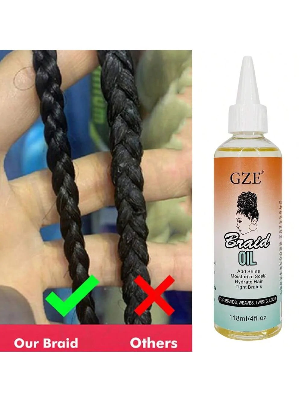GZE Braid Oil with Coconut Oil