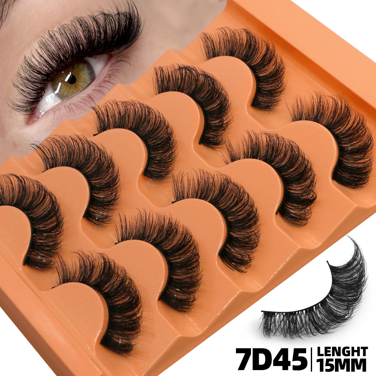 Assorted D Curl 8D Mink False Lashes