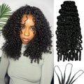 Burmese Curly Crochet Human Hair Knotless Pre-Separated Feather Crochet Braids 3C4A Lightweight Reusable Remy Hair Extensions