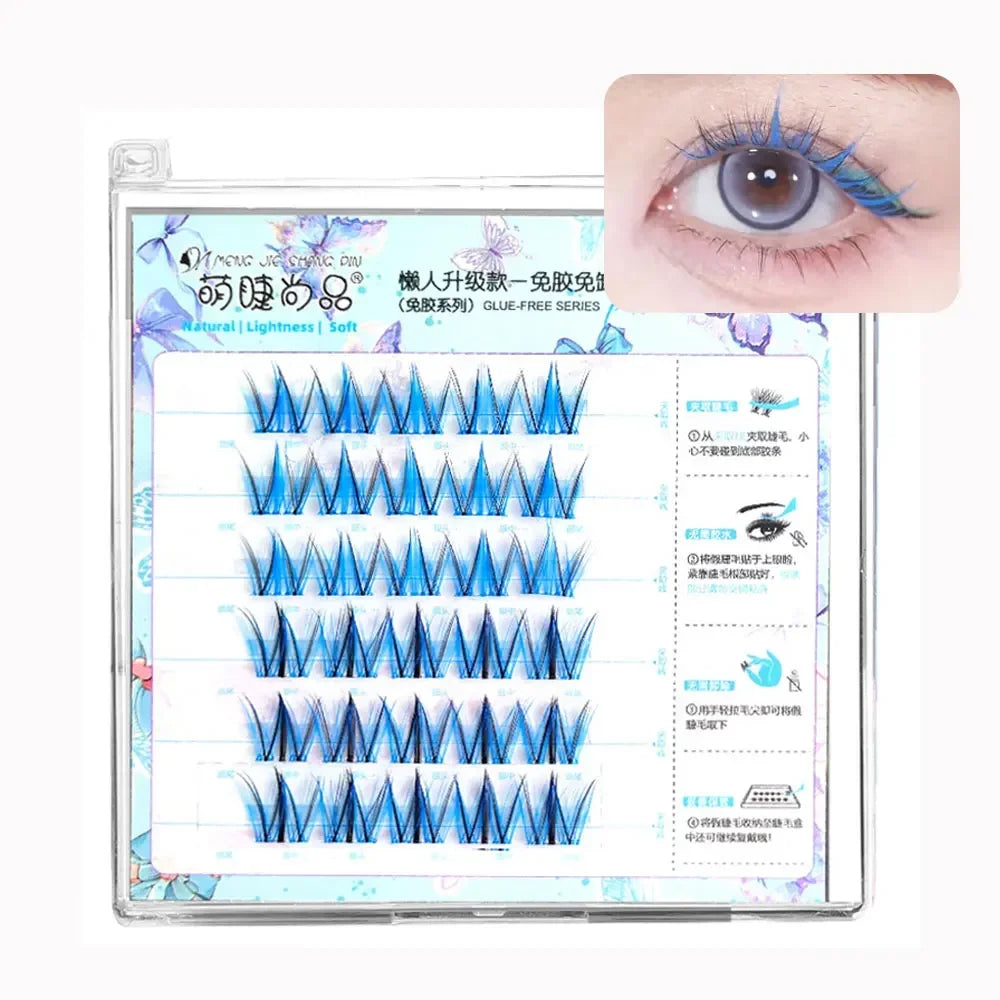 Self-Adhesive Colored Manga Lash Clusters
