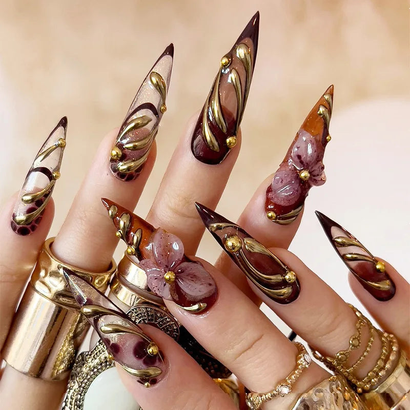 24PCS Stiletto Press on Nails