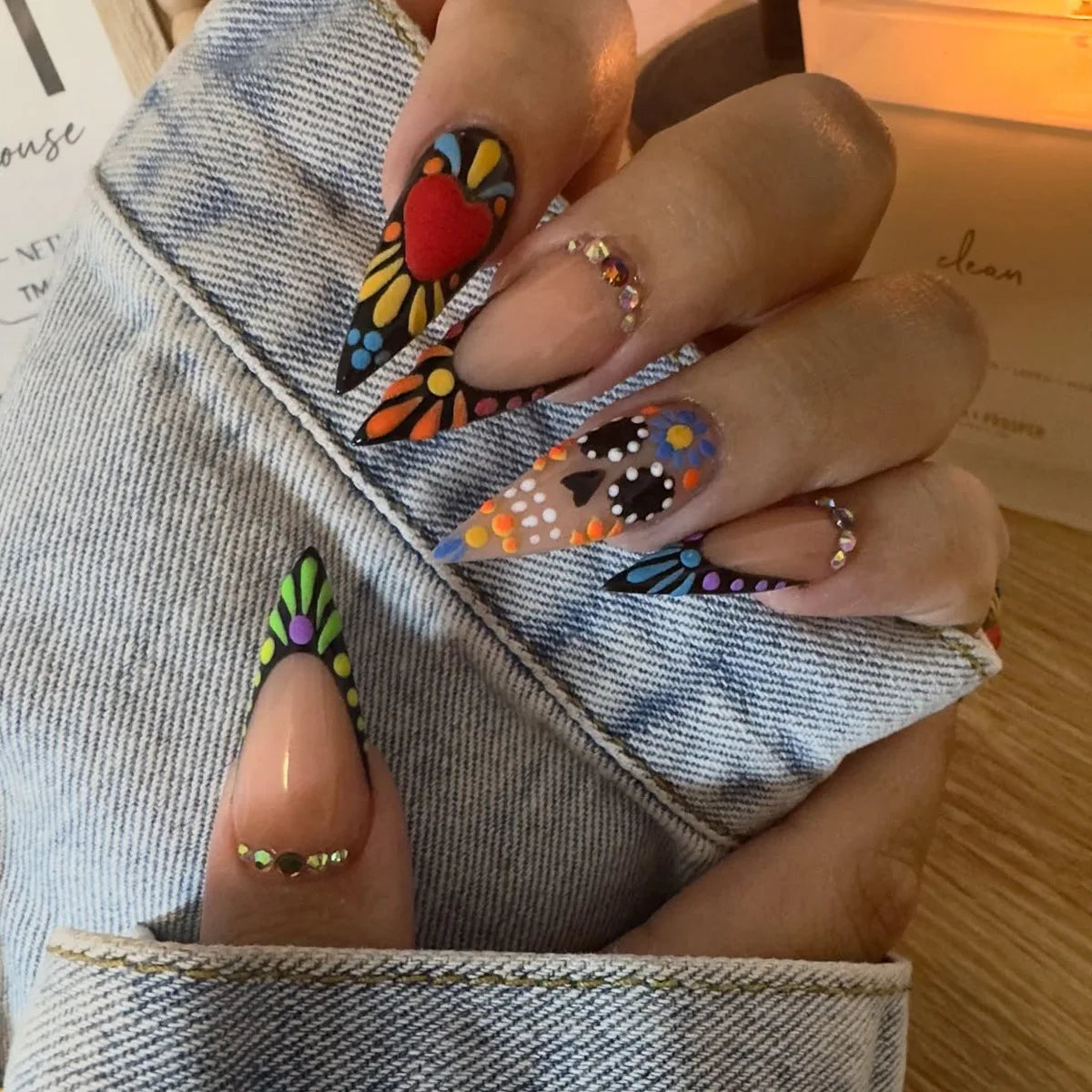24PCS Stiletto Press on Nails