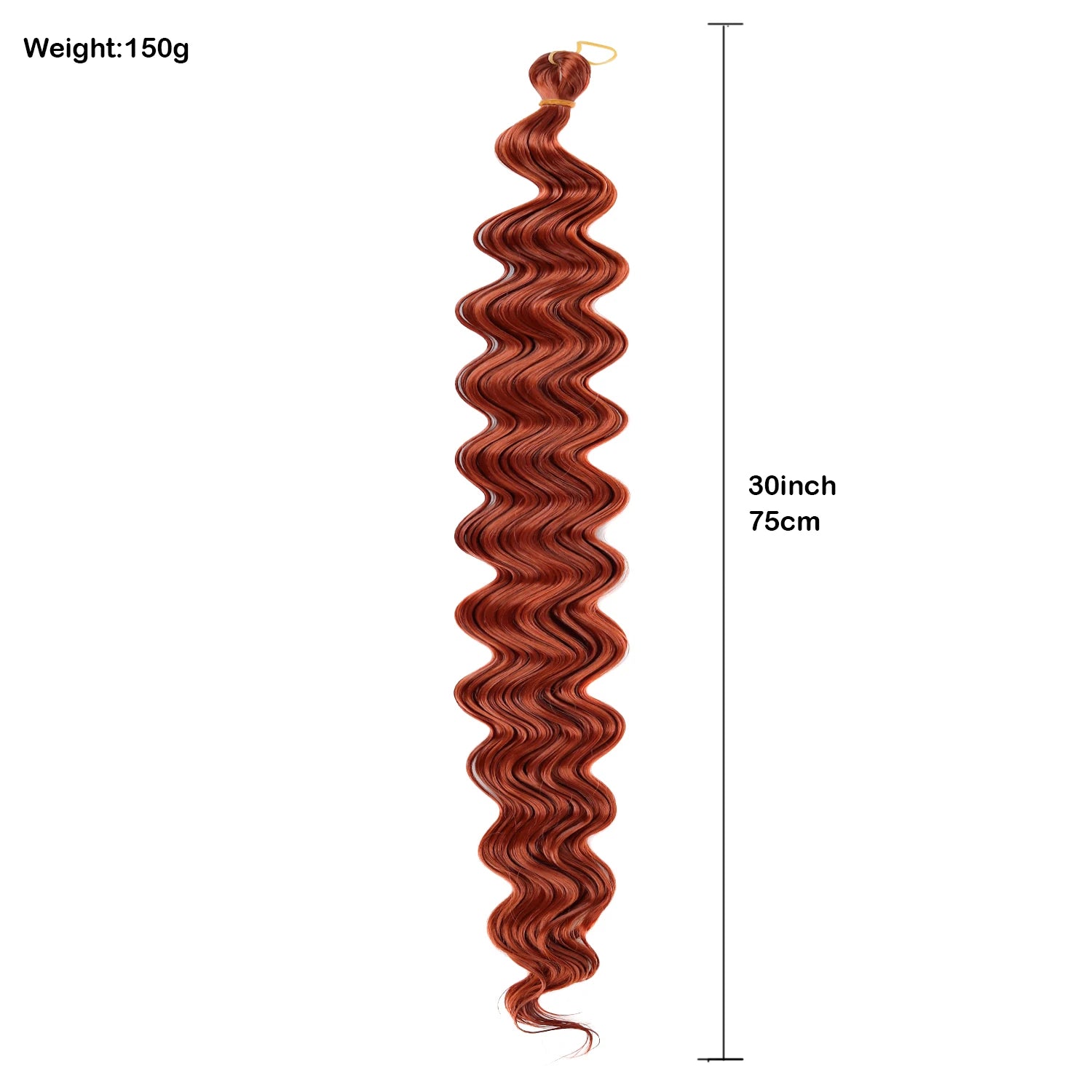 Crochet Hair 30inch 150g Boho Curly Wavy Braiding Hair Deep Water Ocean Wave Synthetic Bohemian Crochet Braids For Women Girls