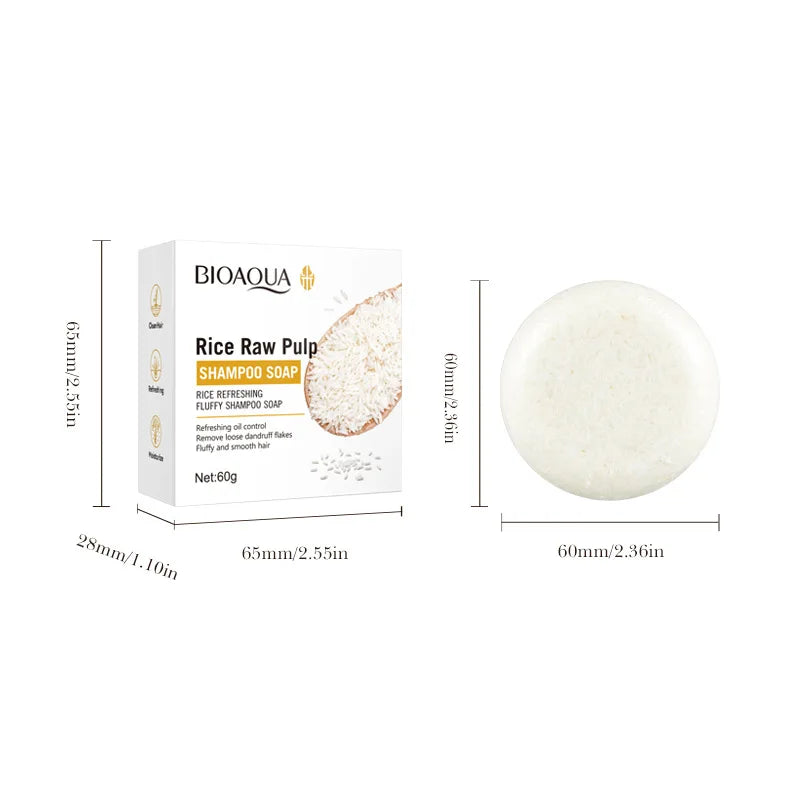 BIOAOUA Rice Pulp Shampoo Bar