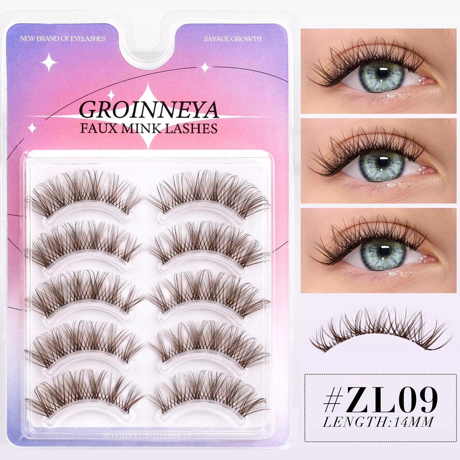 Assorted Brown False Mink Lashes