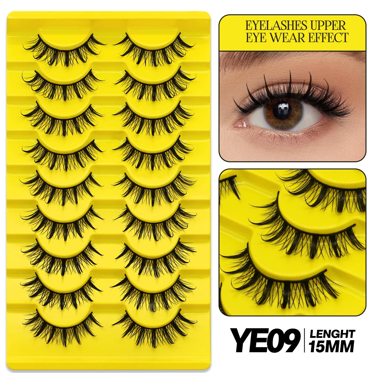 9/10 Pairs Assorted Mink False Lashes