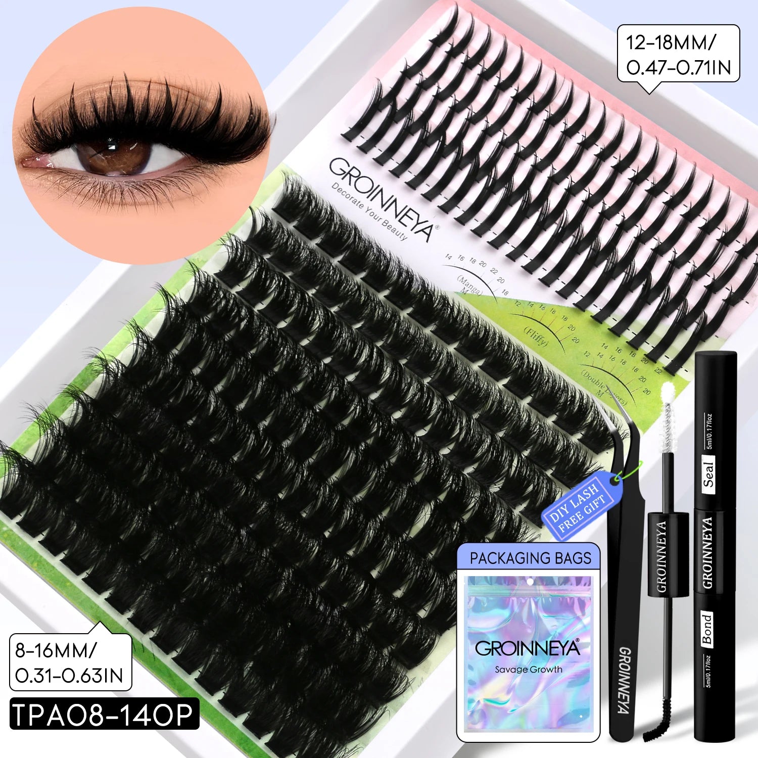 Layered DIY Full Kit Lash Clusters