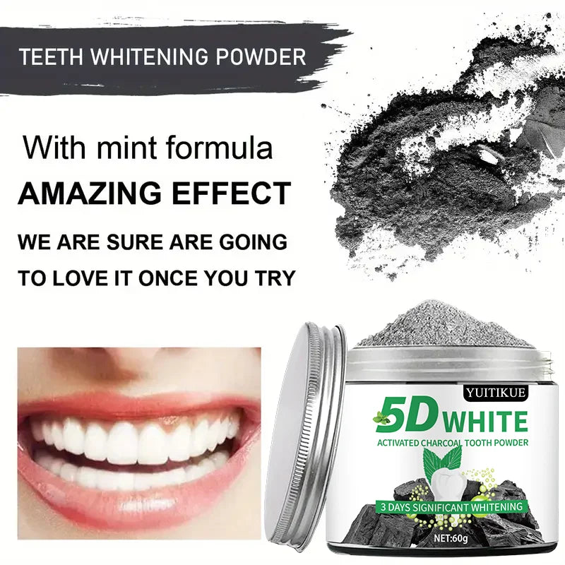 Bamboo Charcoal Teeth Whitening Powder