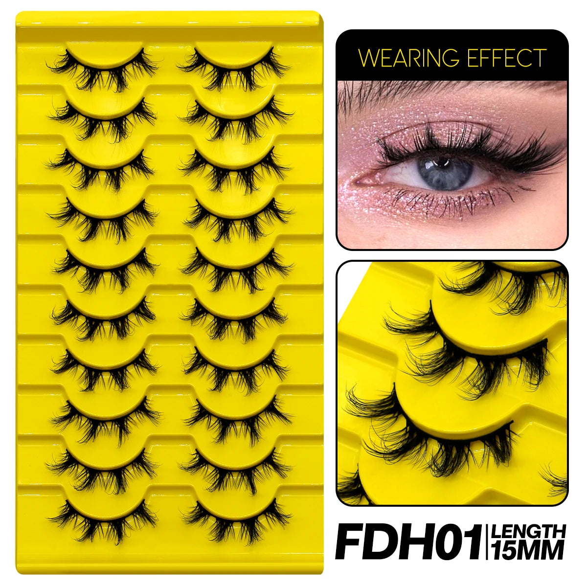 9/10 Pairs Assorted Mink False Lashes