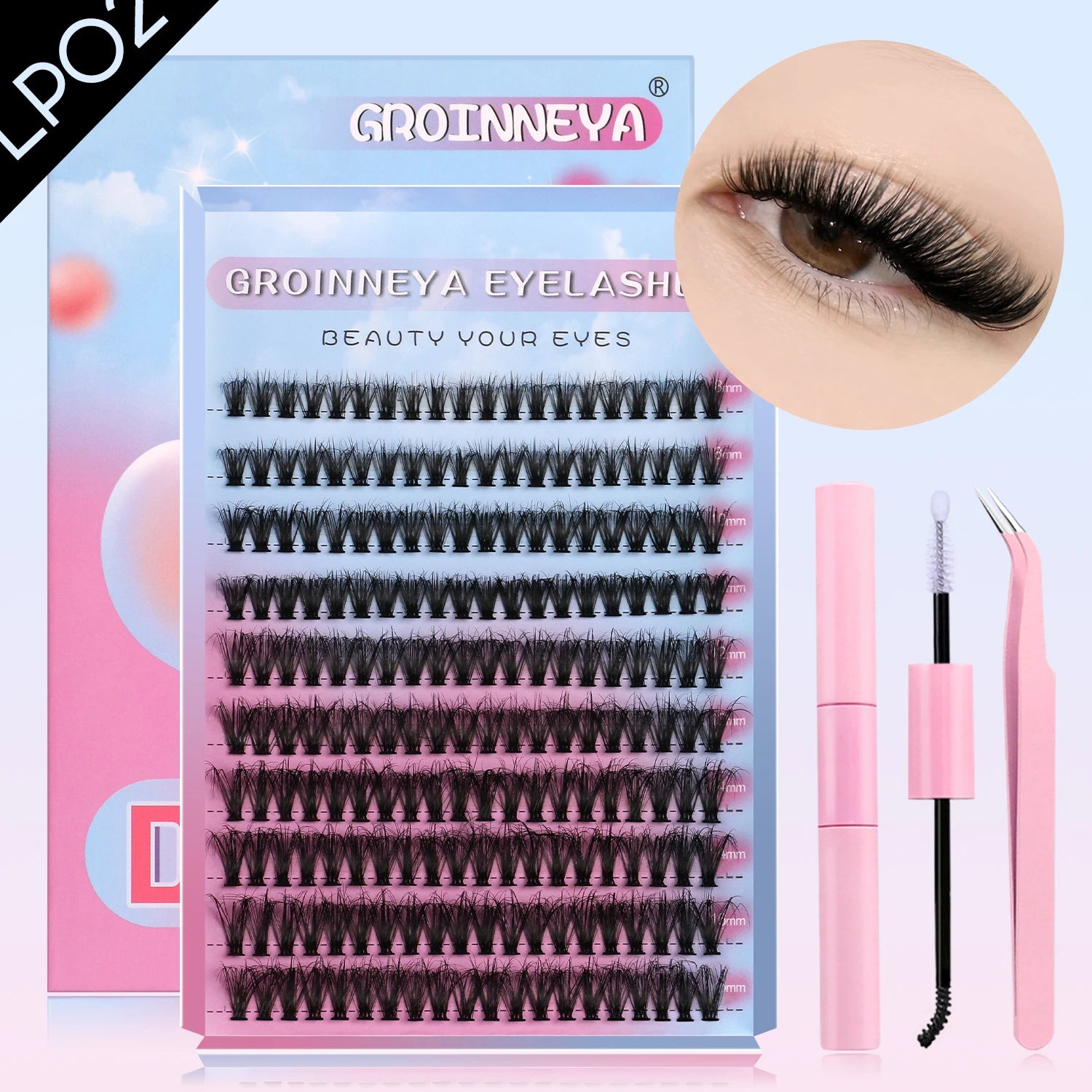 DIY Lash Clusters Kit with Lash Bond and Seal
