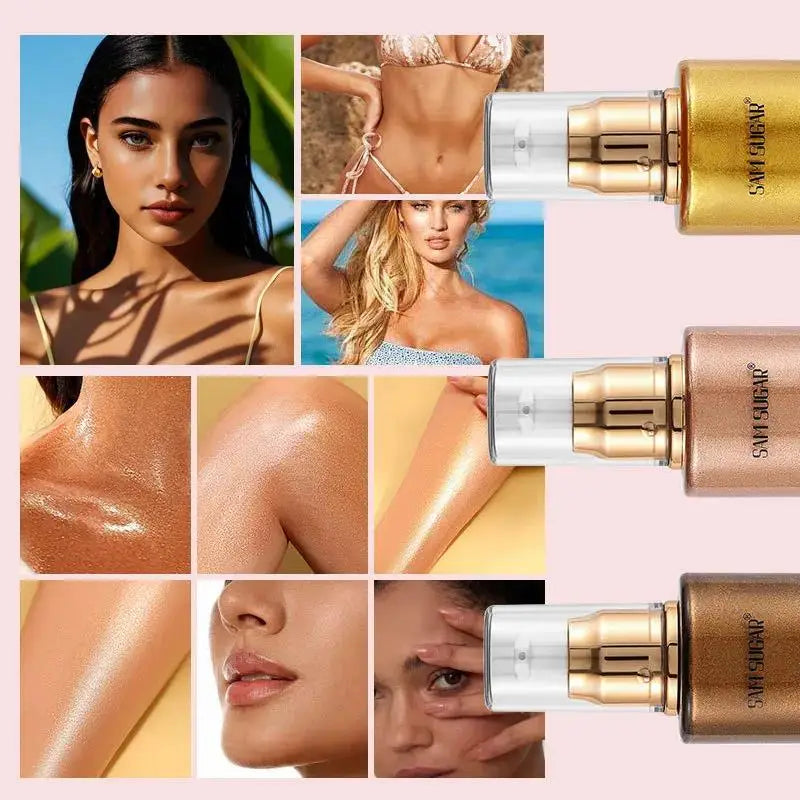 Pearl Rose Gold Shimmer Face/Body Oil Highlighter
