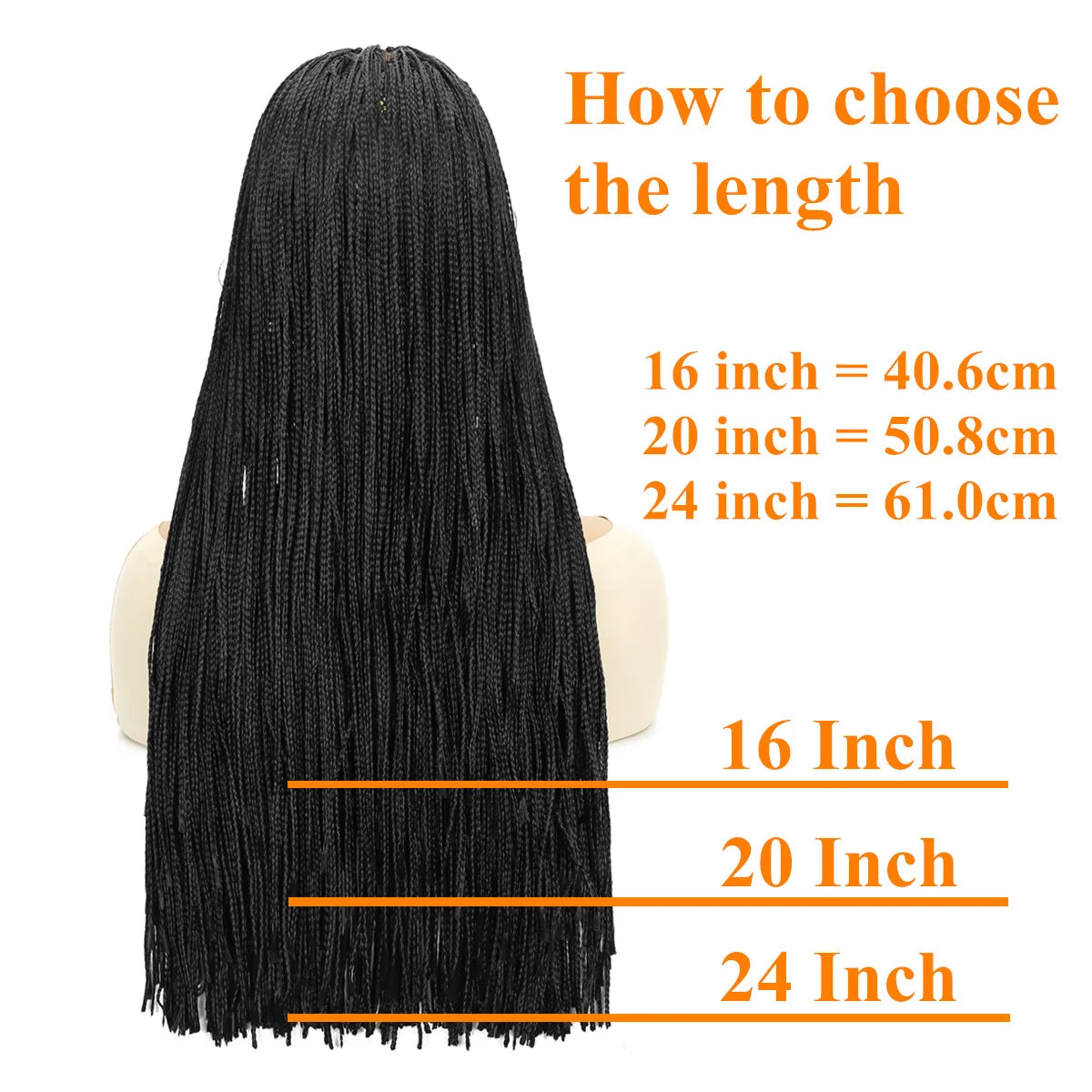 Full Lace Braided Wig with Baby Hair Synthetic Black Wig for Women Glueless Wig Crochet Braiding Hair for Daily Use