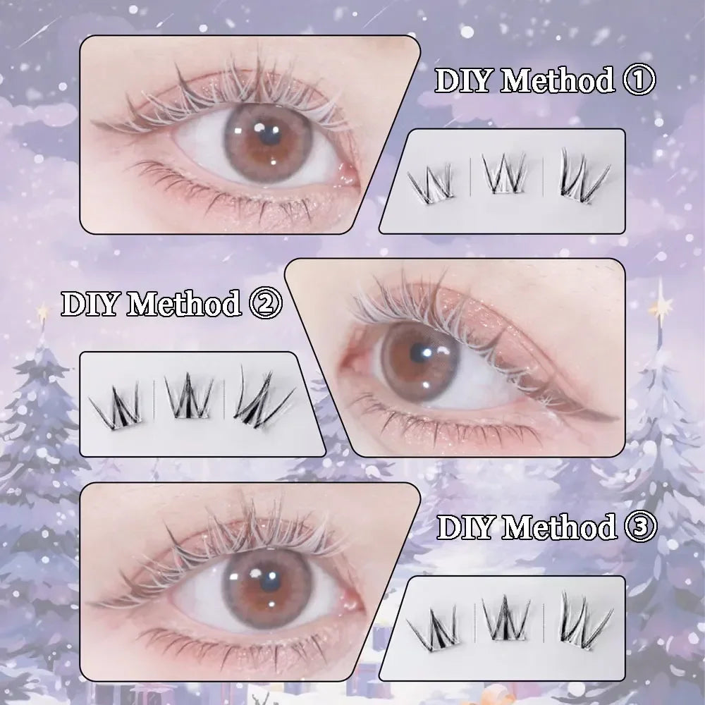 Self-Adhesive Colored Manga Lash Clusters