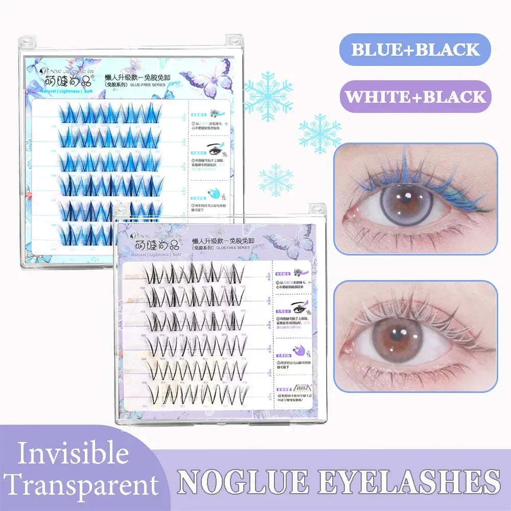 Self-Adhesive Colored Manga Lash Clusters