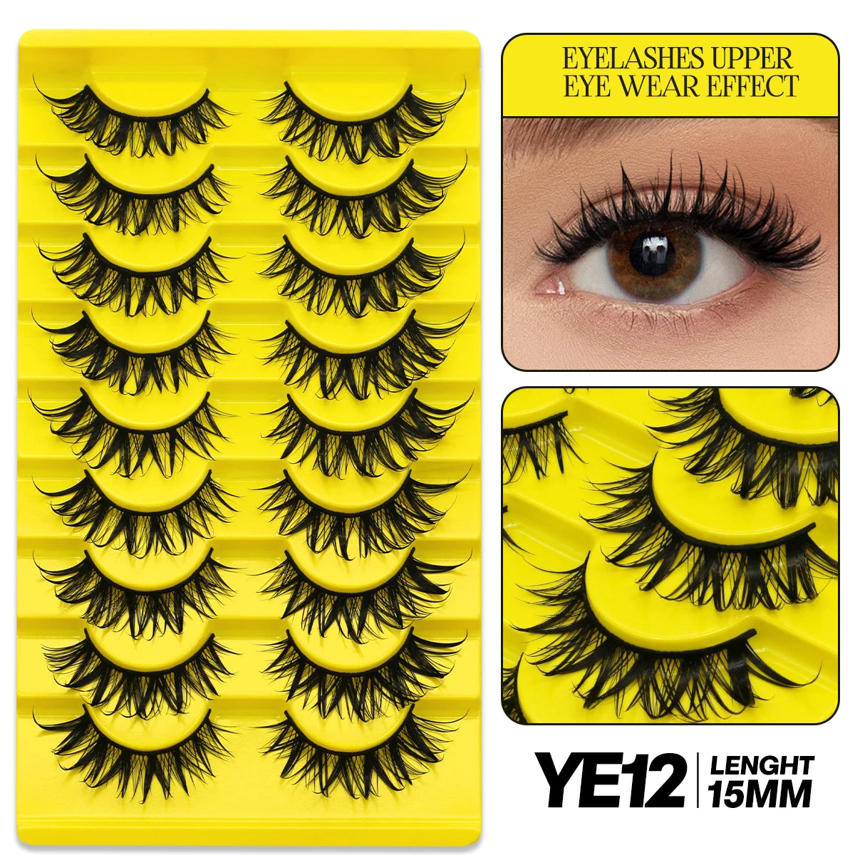 9/10 Pairs Assorted Mink False Lashes
