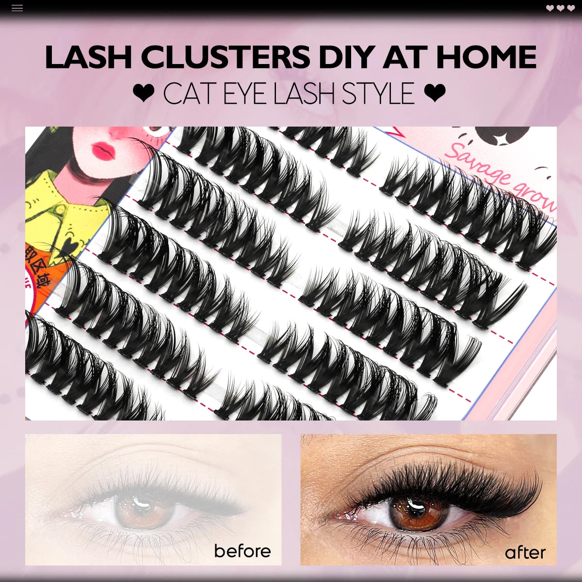 C Curl Assorted Lash Clusters Kit