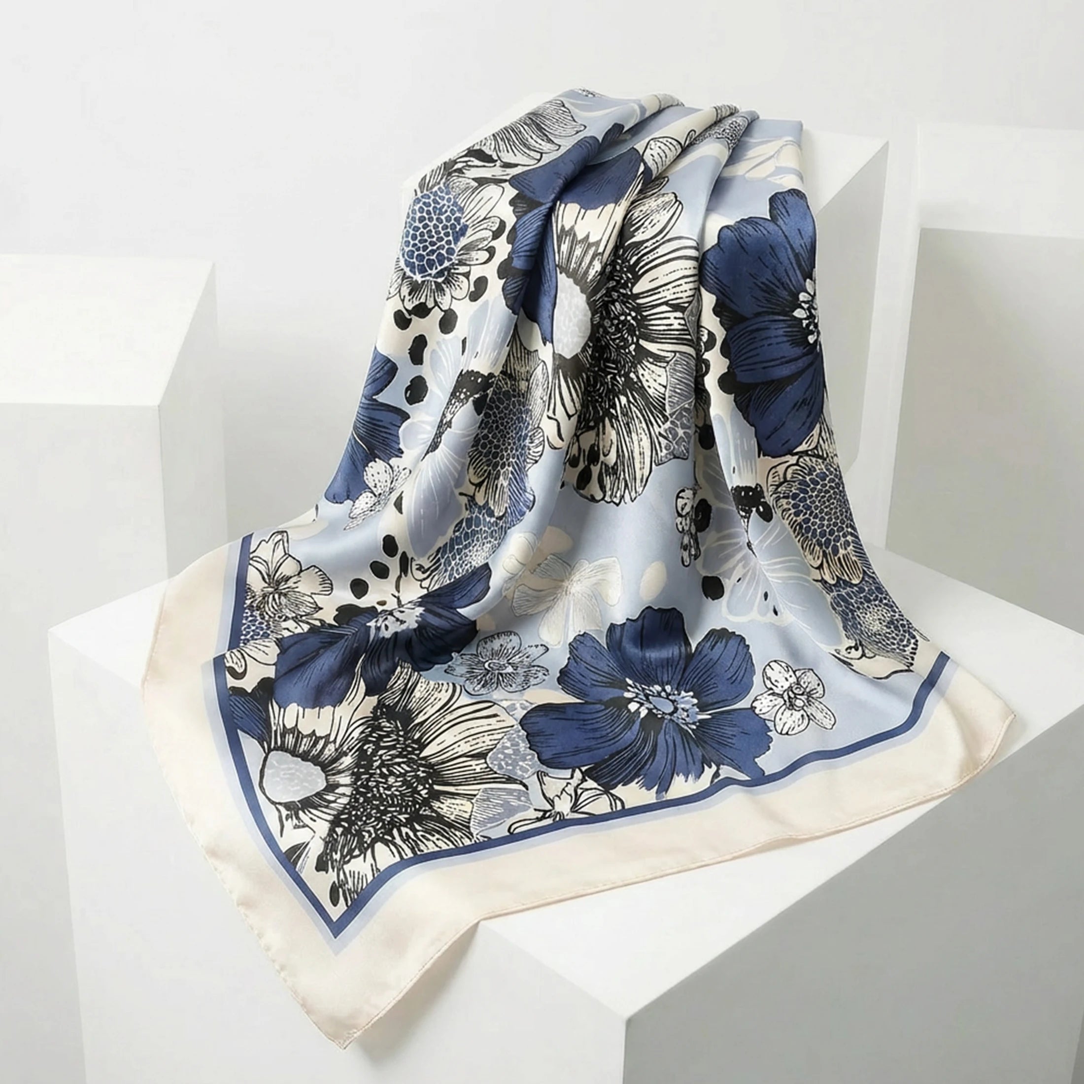 Flower Print 70cm Square Scarf