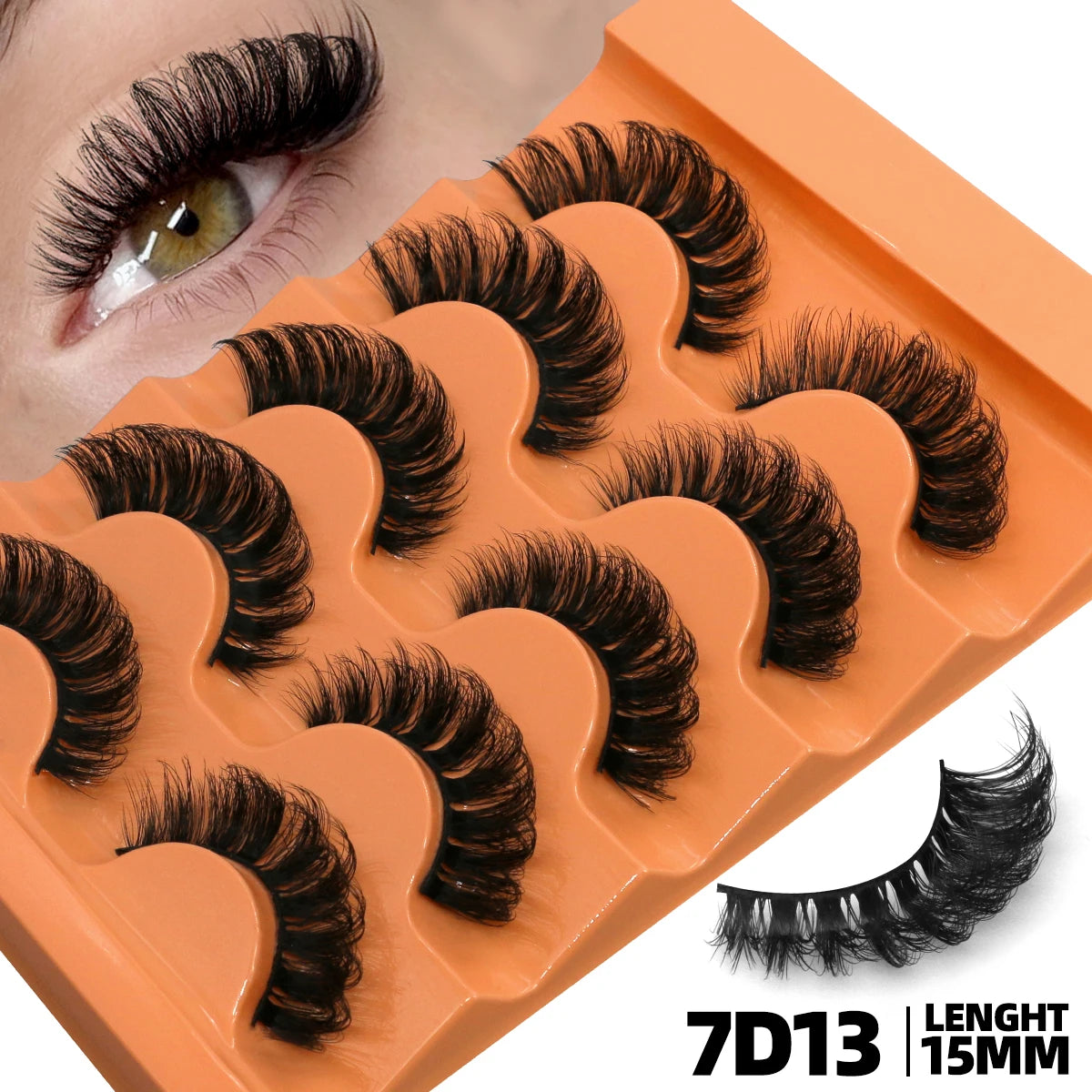 Assorted D Curl 8D Mink False Lashes