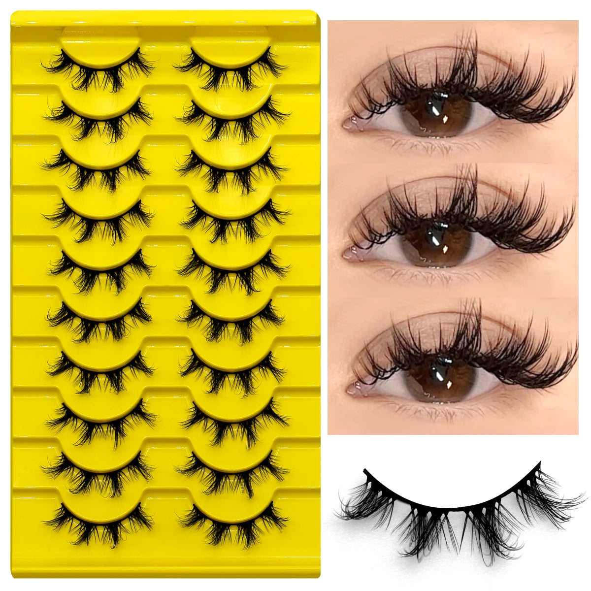 9/10 Pairs Assorted Mink False Lashes