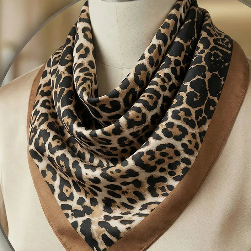 Leopard Print 70cm Square Scarf