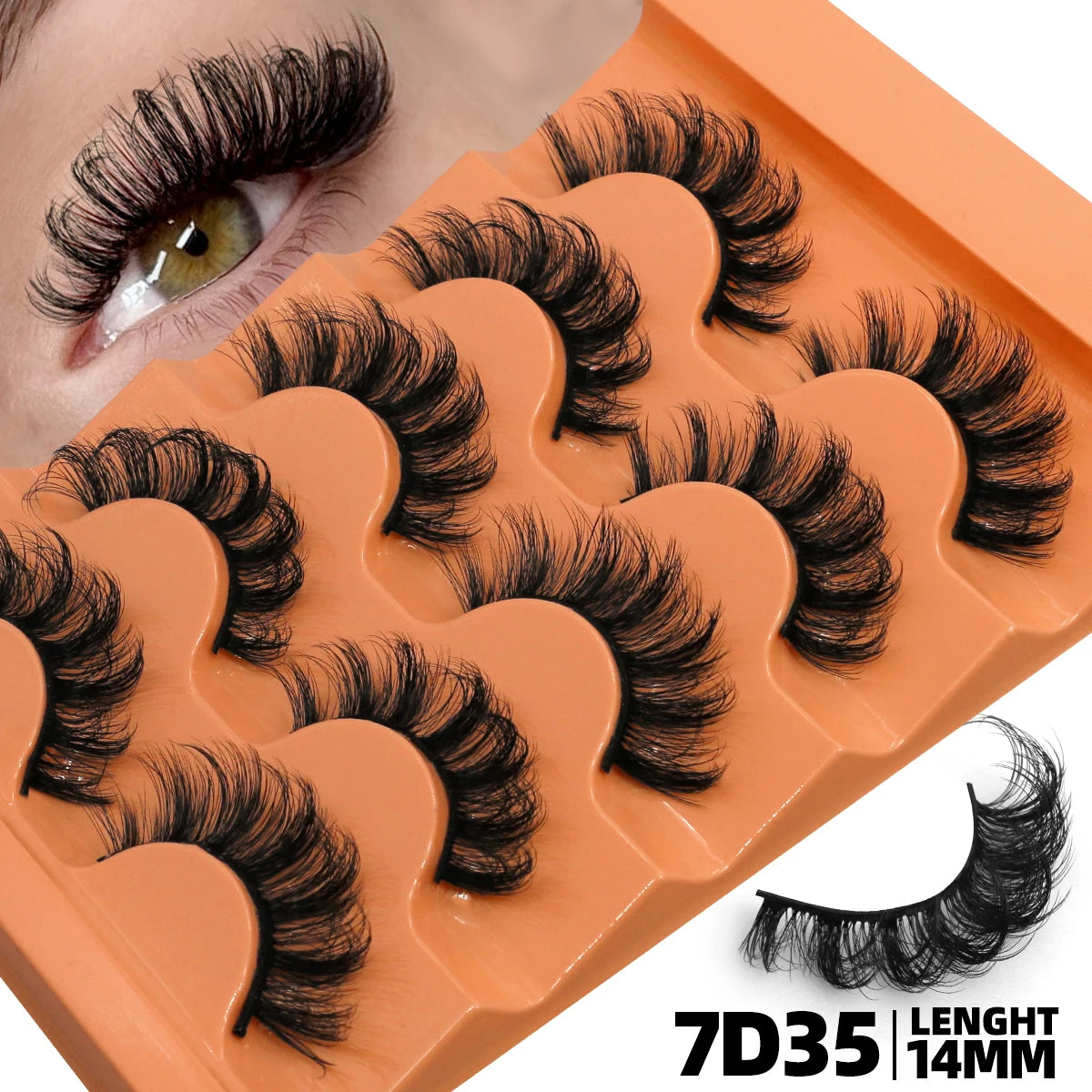 Assorted D Curl 8D Mink False Lashes
