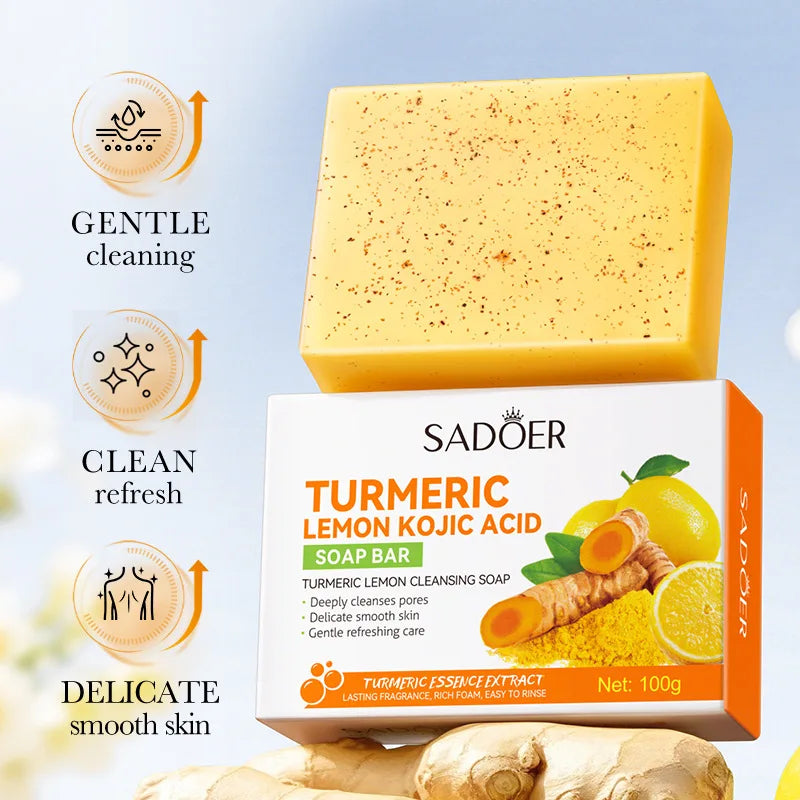 SADOER Turmeric Lemon Skin Cleansing Soap