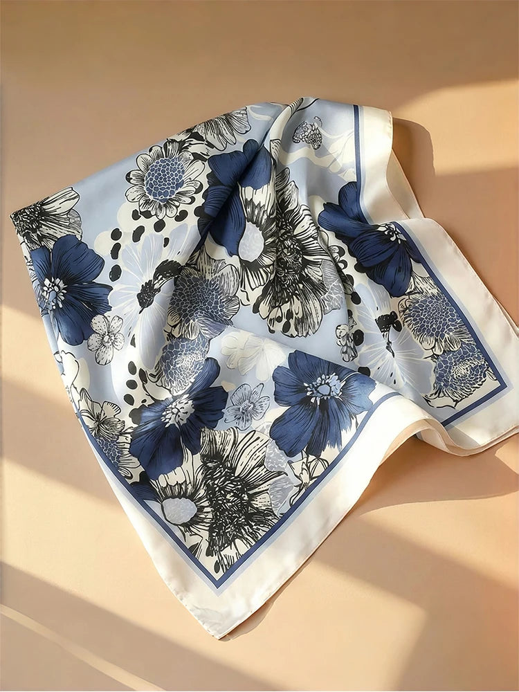Flower Print 70cm Square Scarf