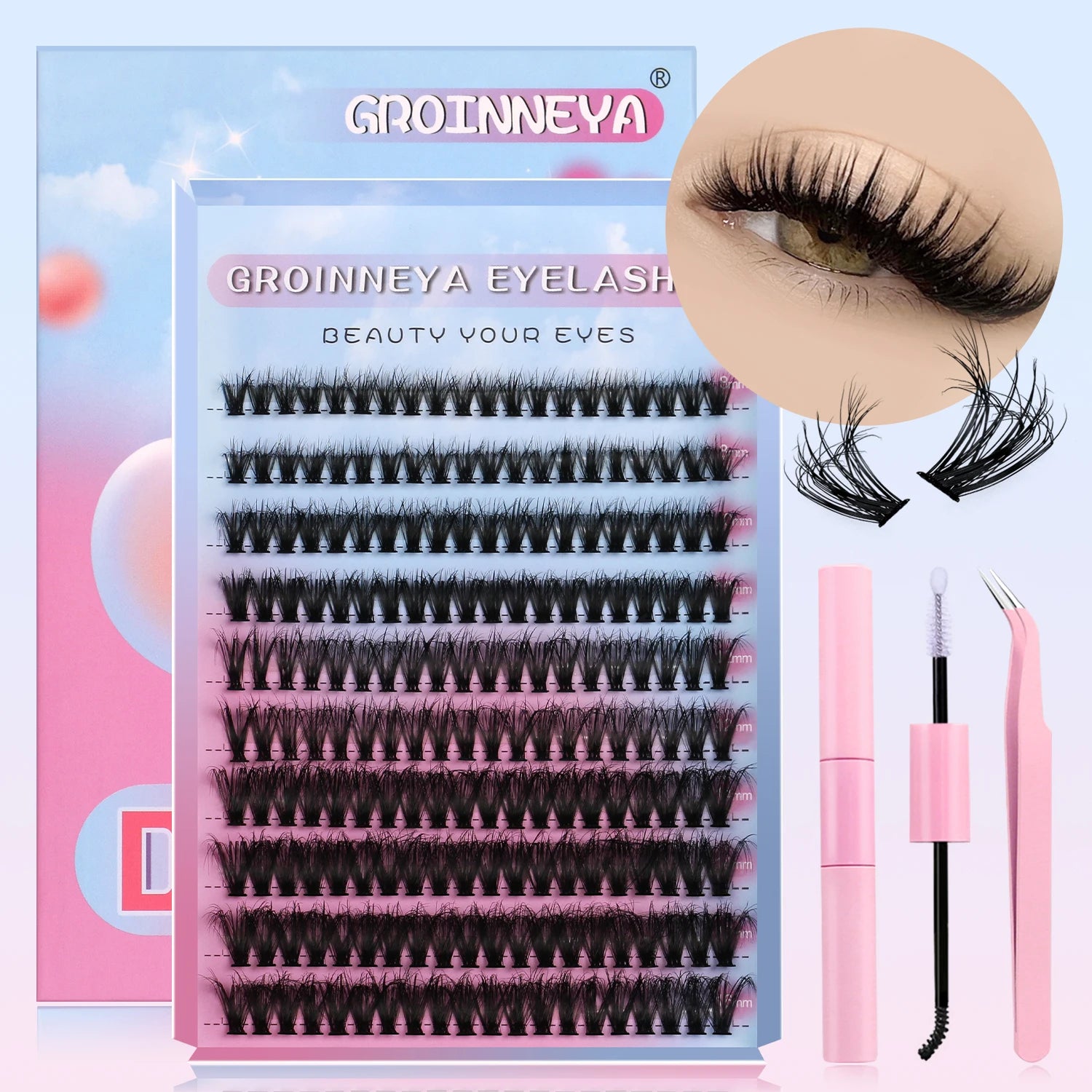 DIY Lash Clusters Kit with Lash Bond and Seal