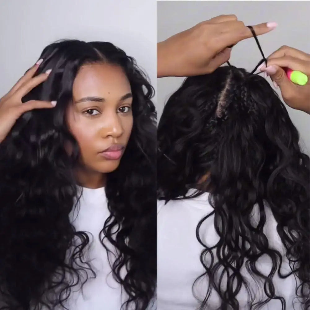 Miracle Knots Body Wave Pre Separated Knotless Crochet Human Hair Extensions Brazilian Feather Crochet Virgin Hair for Braids
