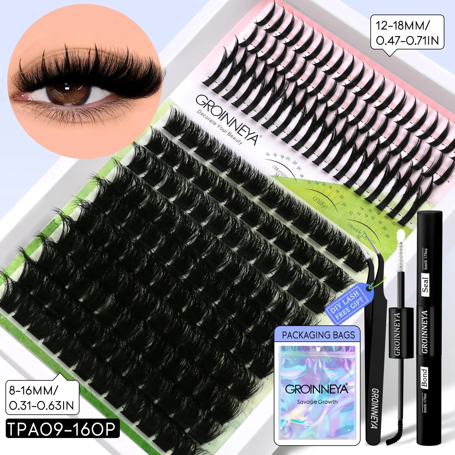 Layered DIY Full Kit Lash Clusters