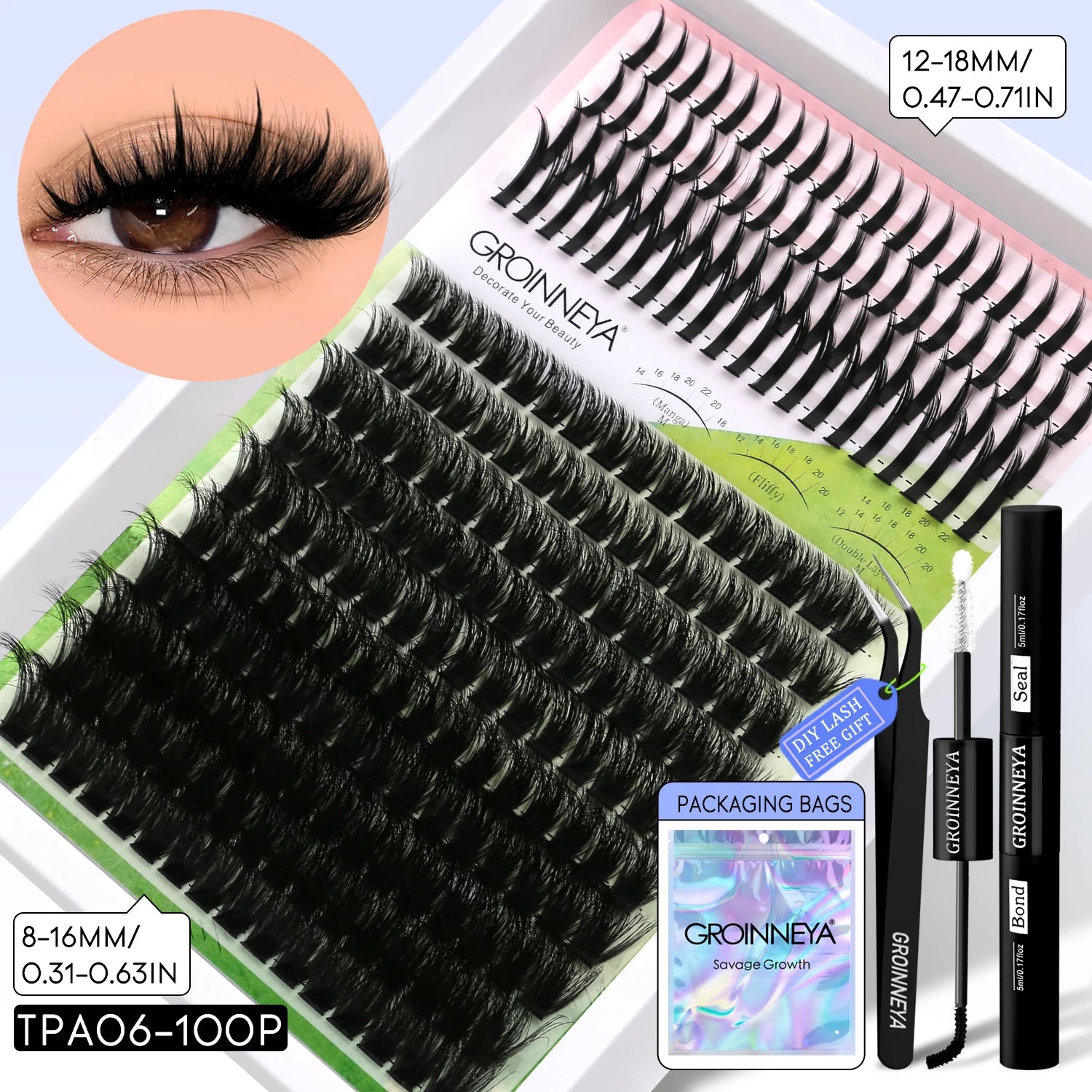Layered DIY Full Kit Lash Clusters