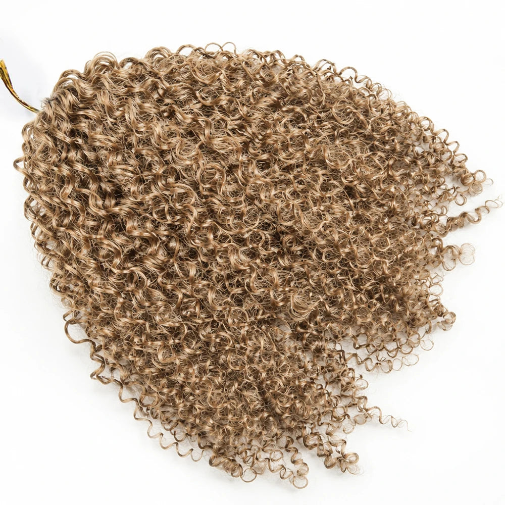 Pre-Separated Bulk Hair Small Spirals Curly Human Hair Crochet Hair Extensions Deep Pixie Curls Braids Invisible Miracle Knot